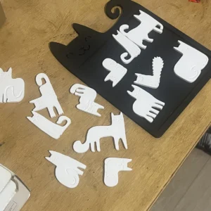 Puzzle de gatos impreso en 3D